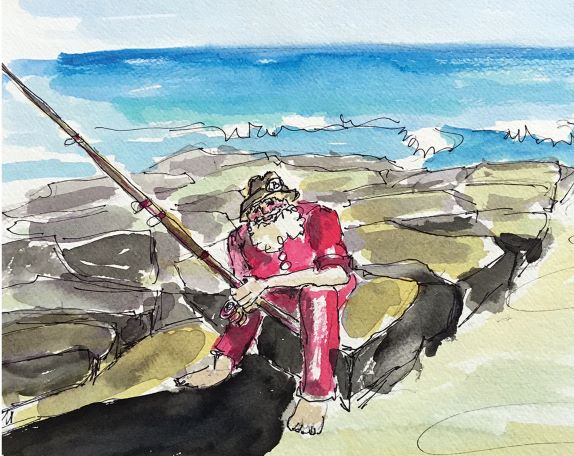 fishing santa