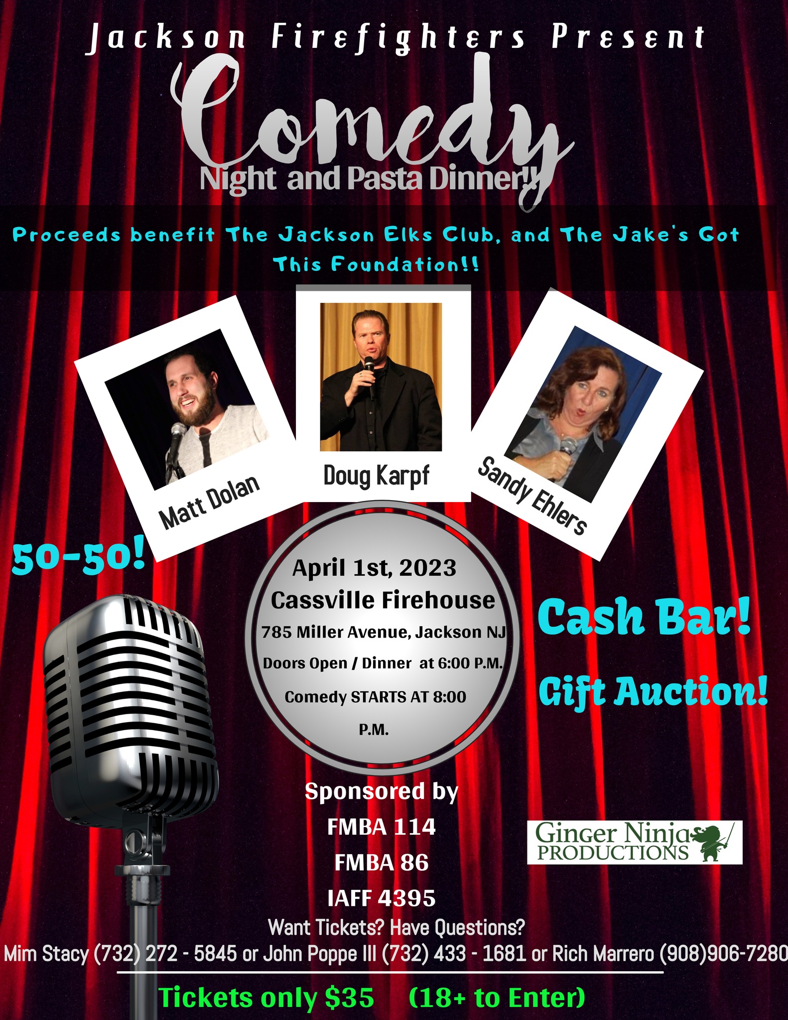 Comedy Show and Pasta Dinner Benefit - Ocean County Tourism