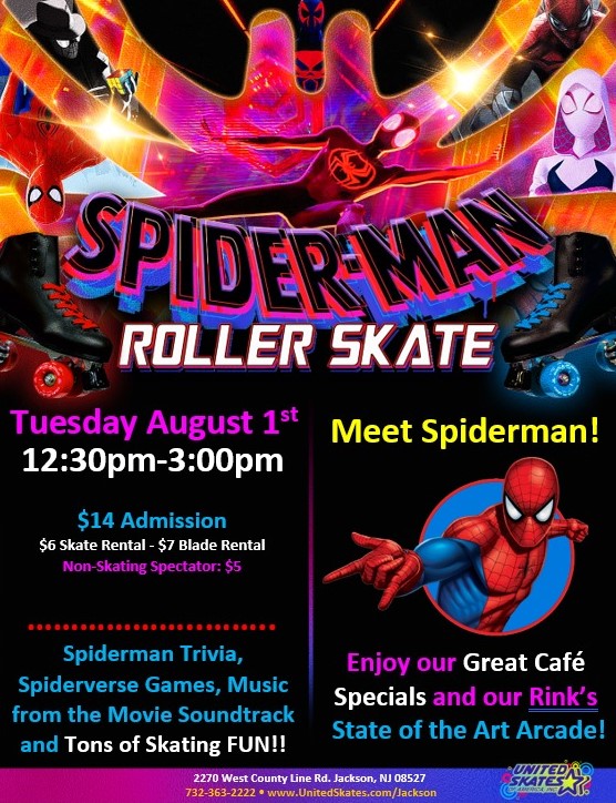 Spiderman Roller Skate - Ocean County Tourism