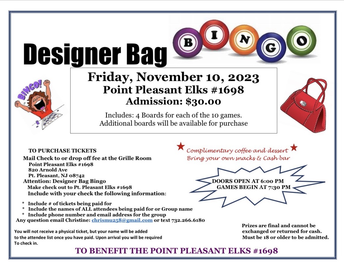 2023 Designer Bag Bingo