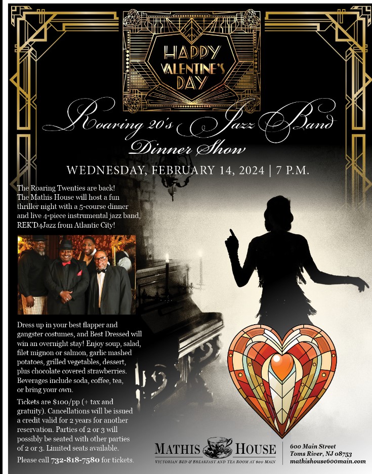 Roaring 20's Jazz Band Dinner Show - Ocean County Tourism