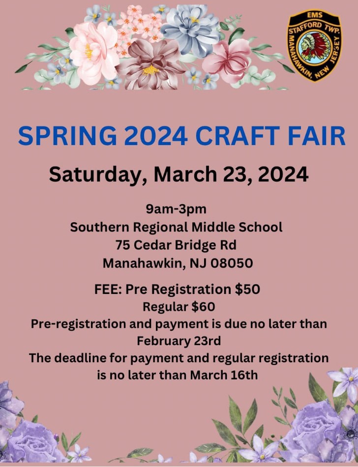 Spring 2024 Craft Fair Ocean County Tourism