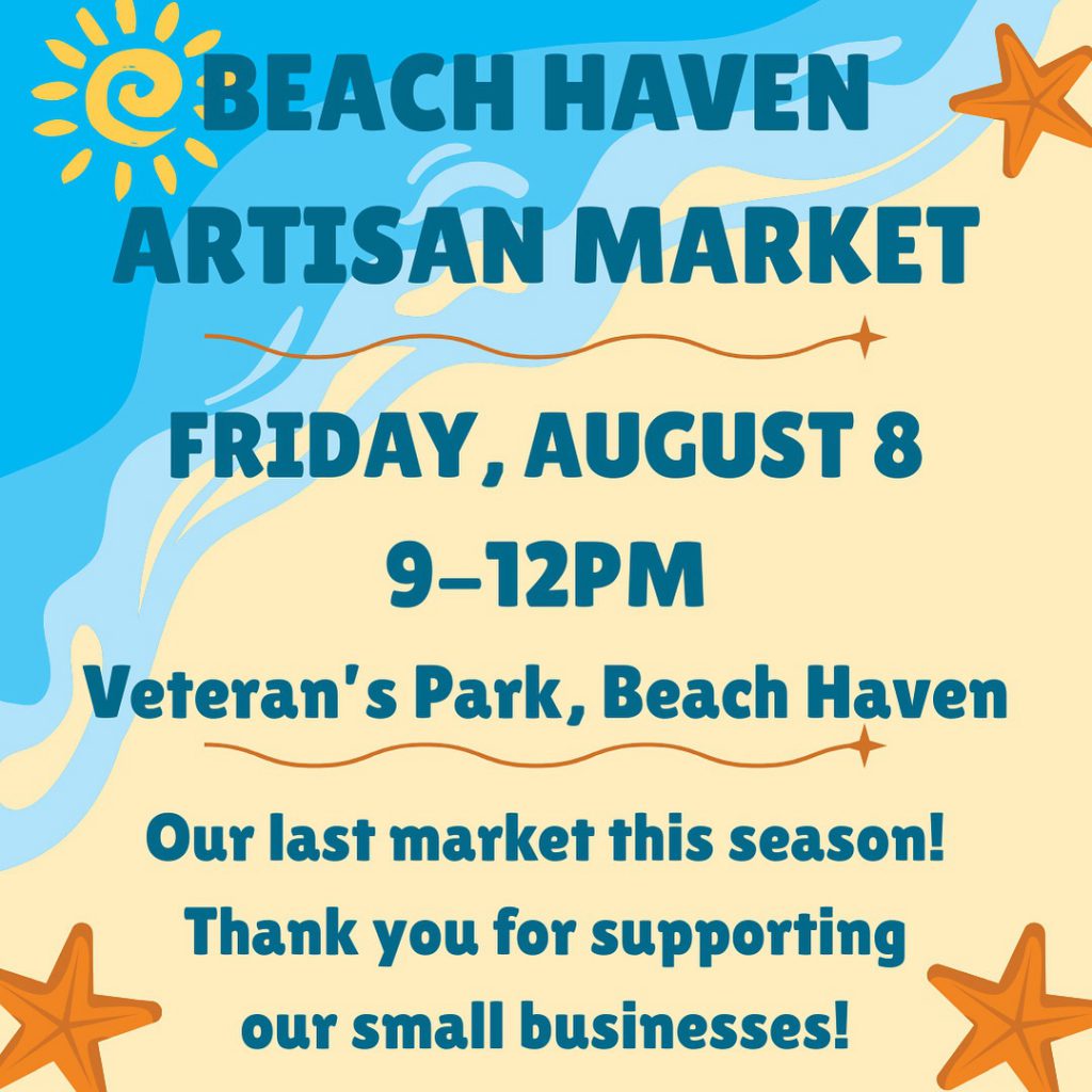 graphic of beach with star fish in sand 