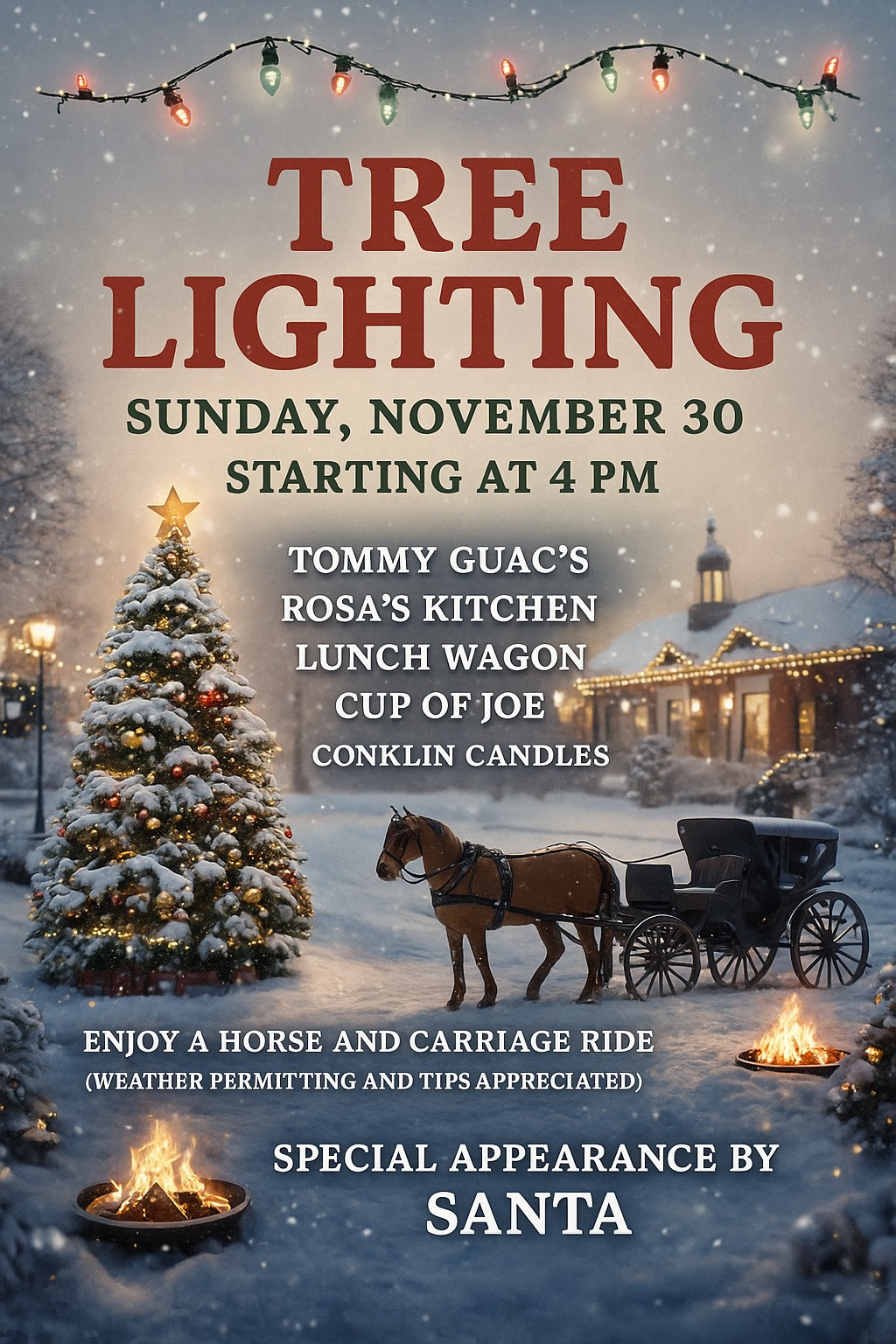 horse & carriage in snow