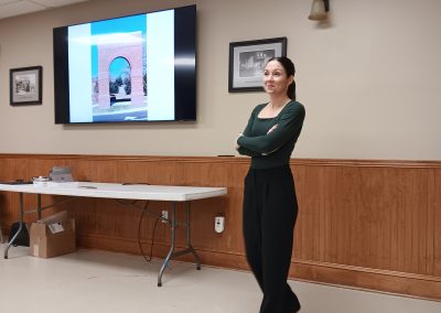 woman giving presentation