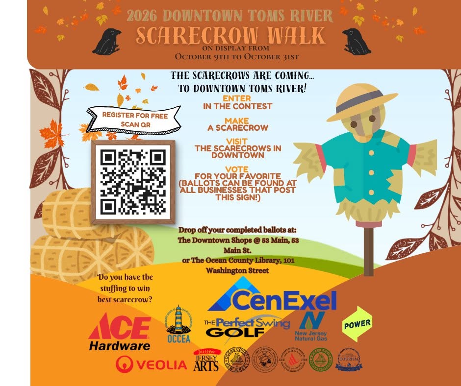 downtown toms river scarecrow walk flyer