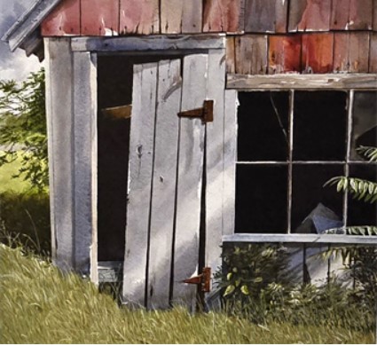 painting of old building