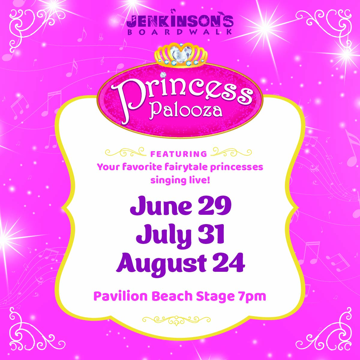 Princess Palooza Flyer for Jenkinson's Boardwalk