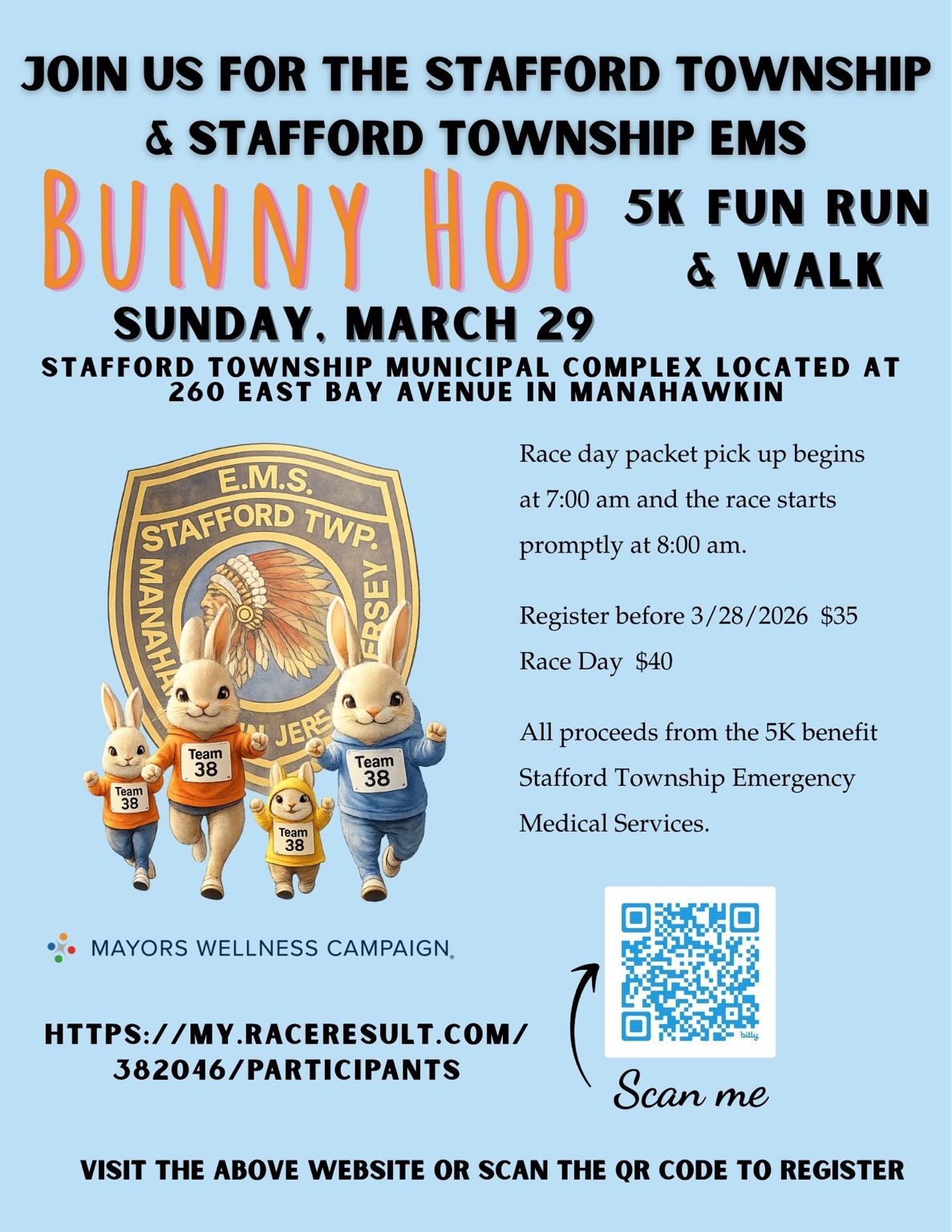 Bunny Hop Flyer for Stafford Township