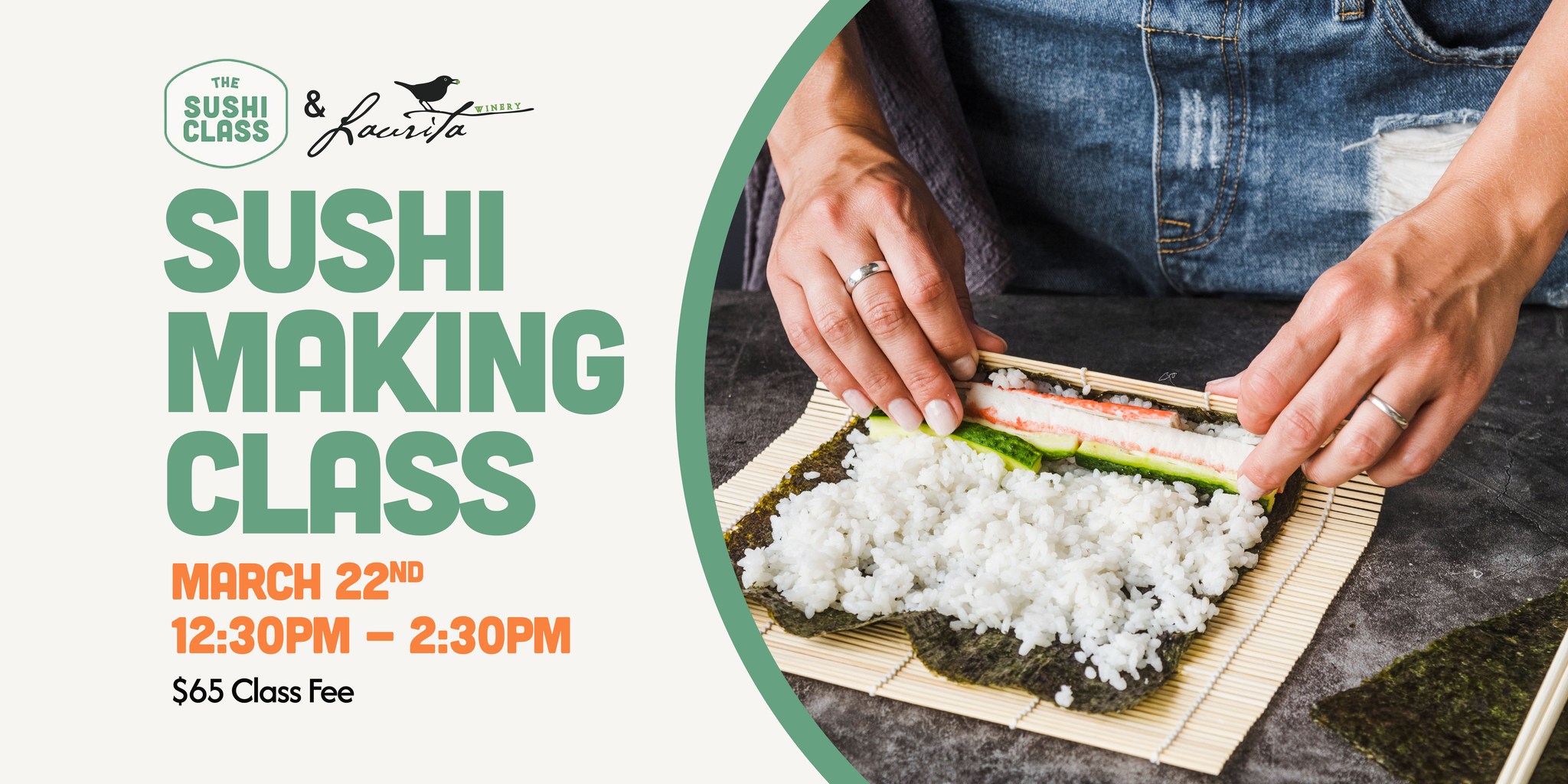 person making sushi
