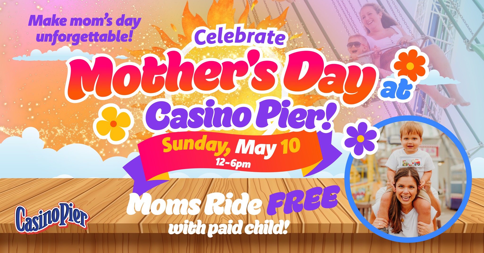 Mother's Day Flyer for Casino Pier