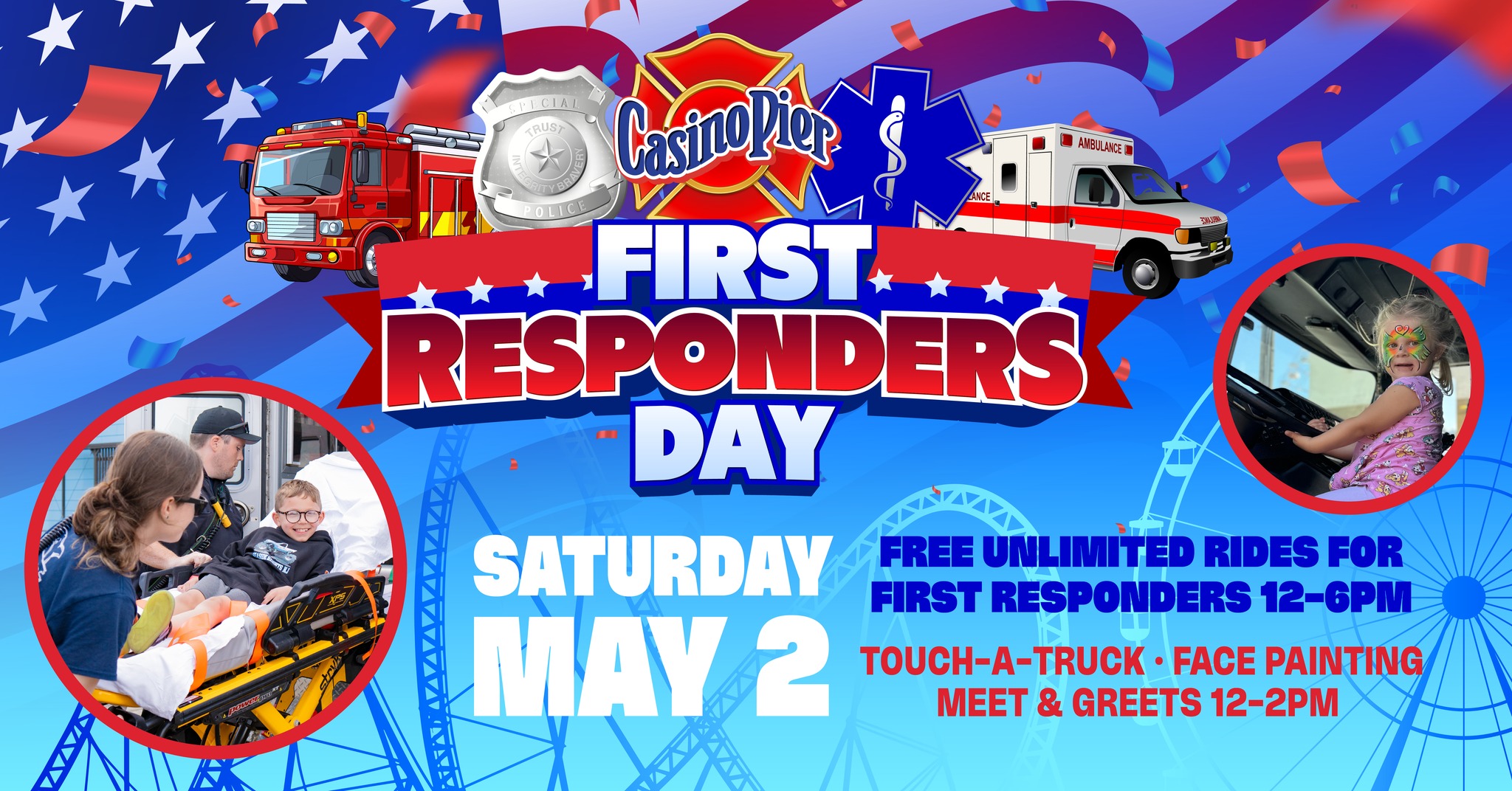 First Responders Day Flyer for Casino Pier