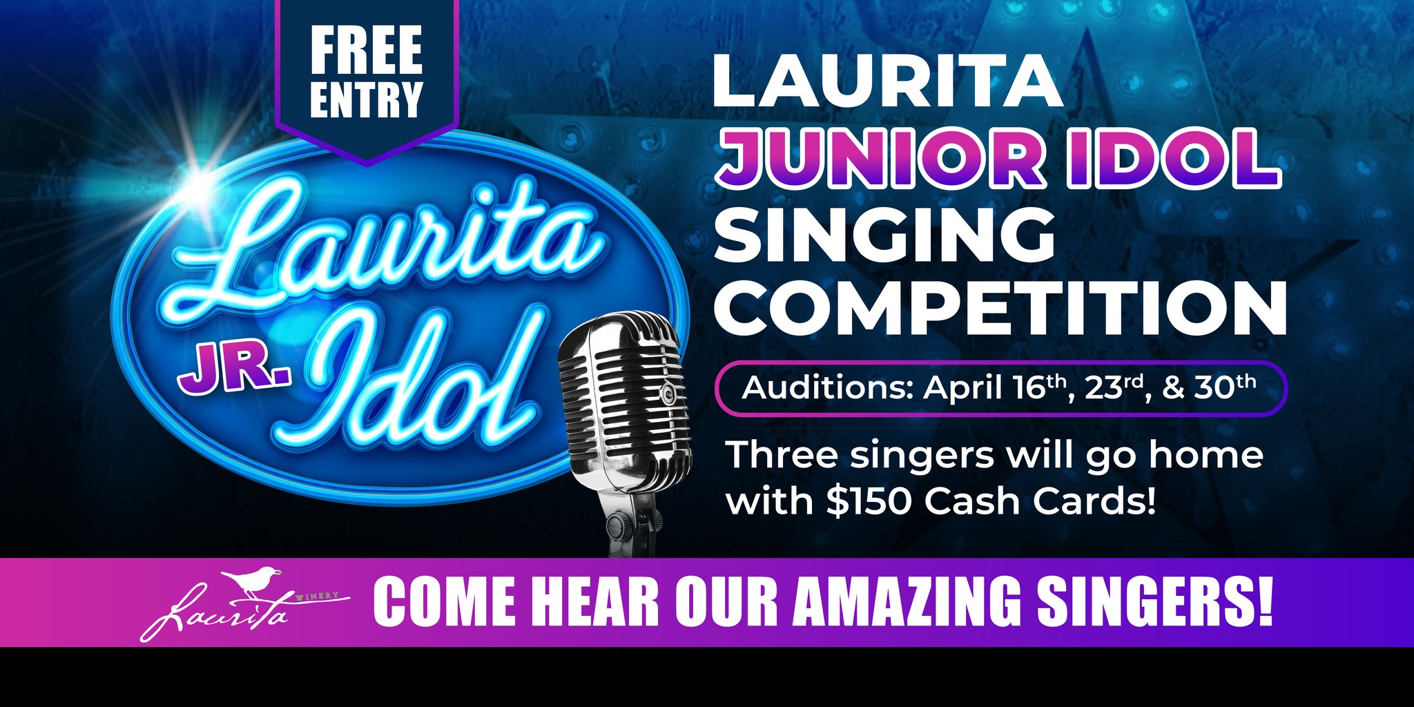 Laurita Junior Idol Singing Competition Flyer