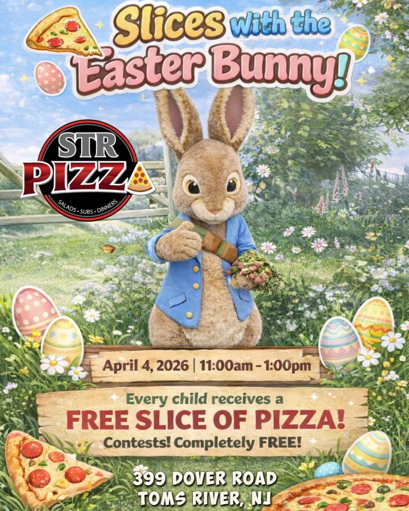 Easter Bunny on Slices with the Easter Bunny Flyer 
