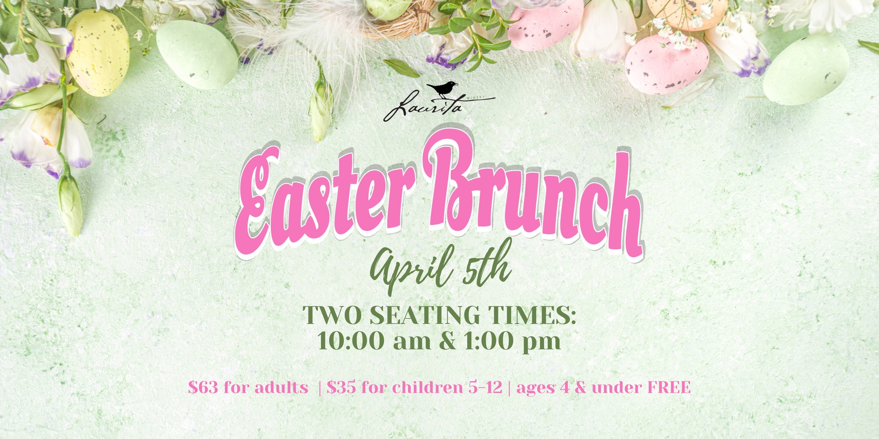 Easter Brunch Flyer for Laurita Winery