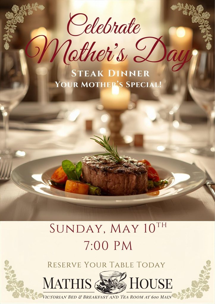 steak dinner on a plate with restaurant scene in the background