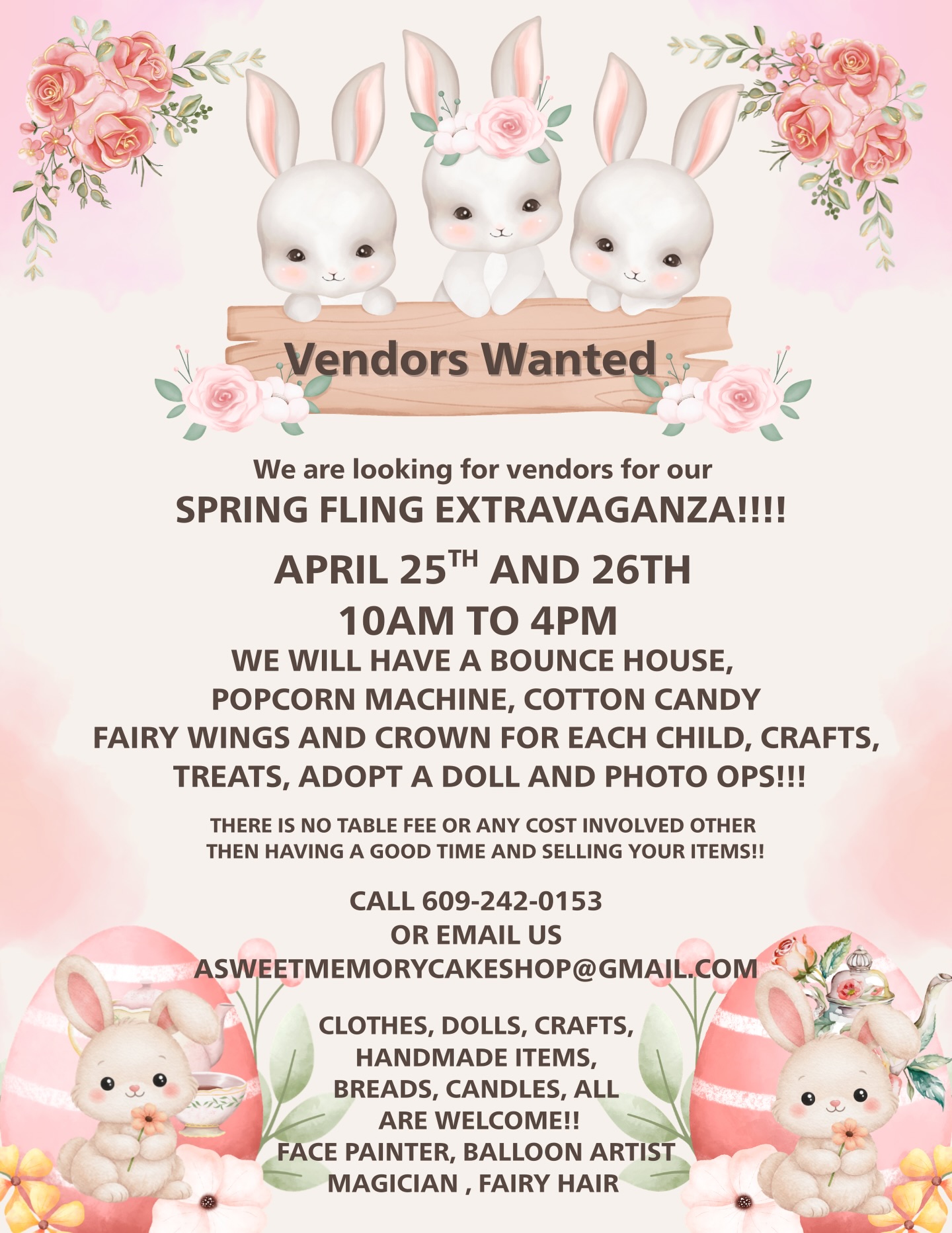 Bunnies on Spring Fling Extravaganza Flyer