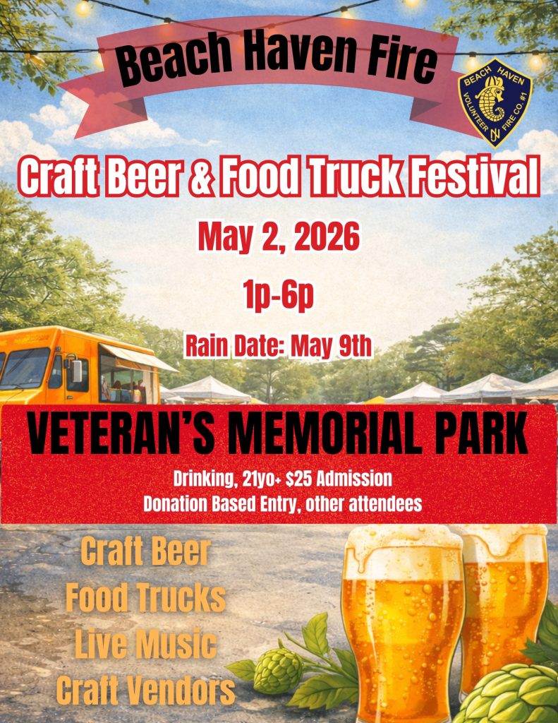Food trucks and craft beer on flyer for food truck festival 