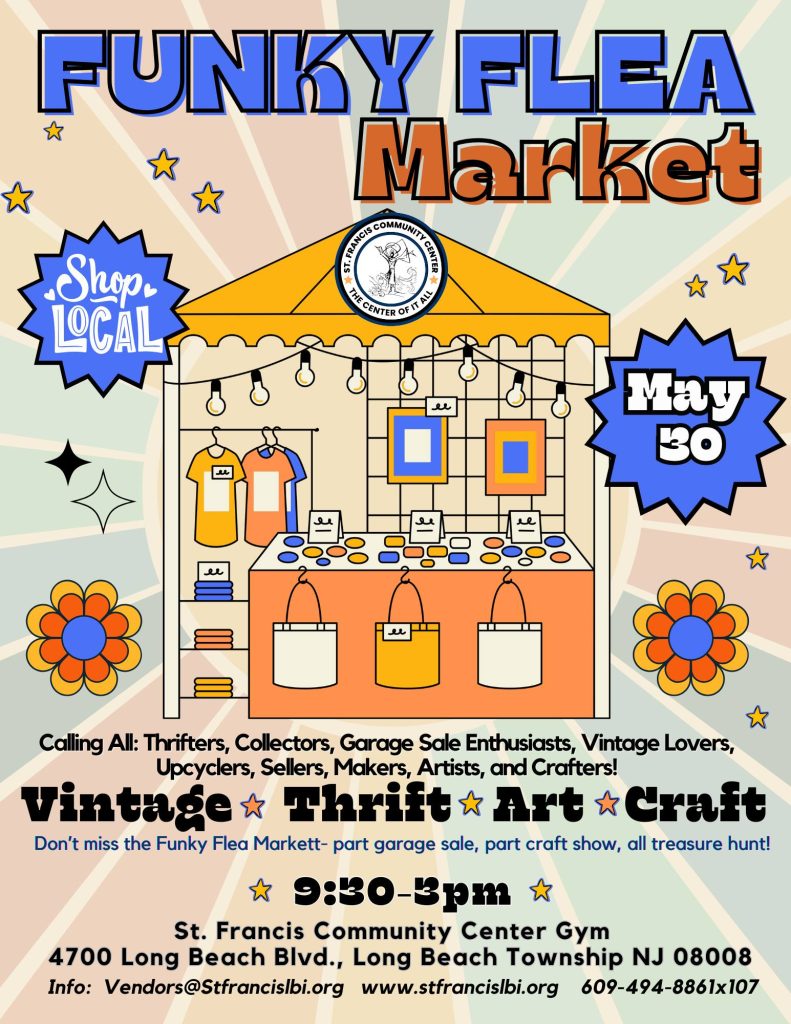 graphic of vendor tent at a flea market 