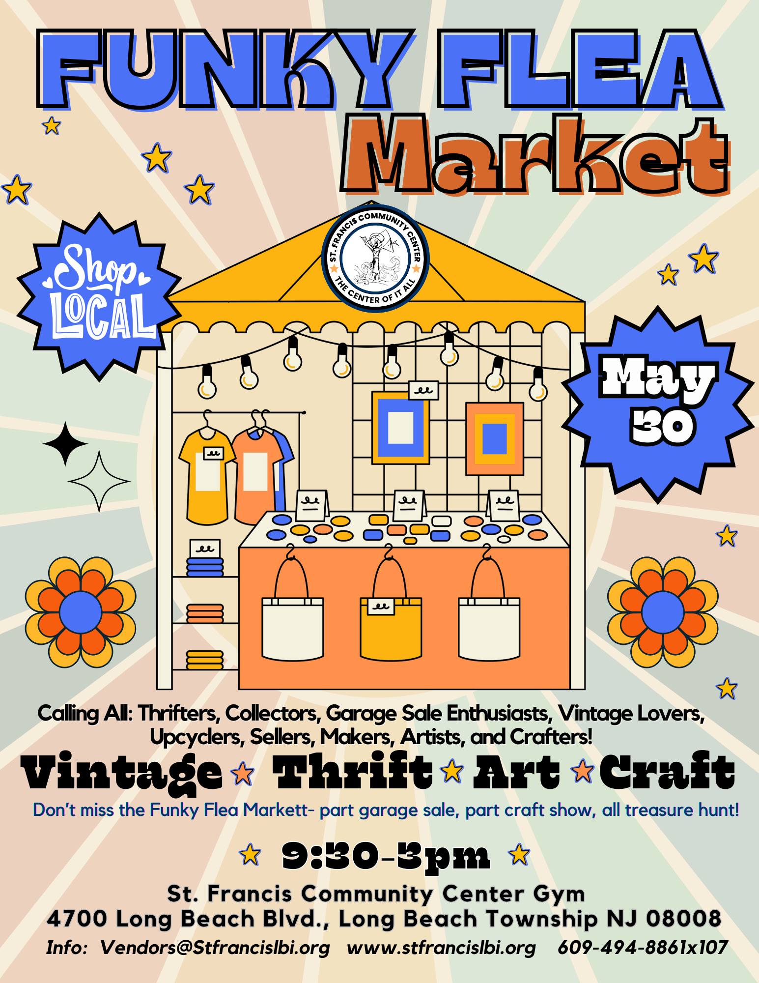 graphic of vendor tent at a flea market