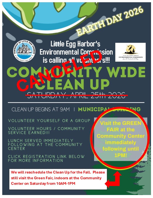 Community cleanup flyer with earth