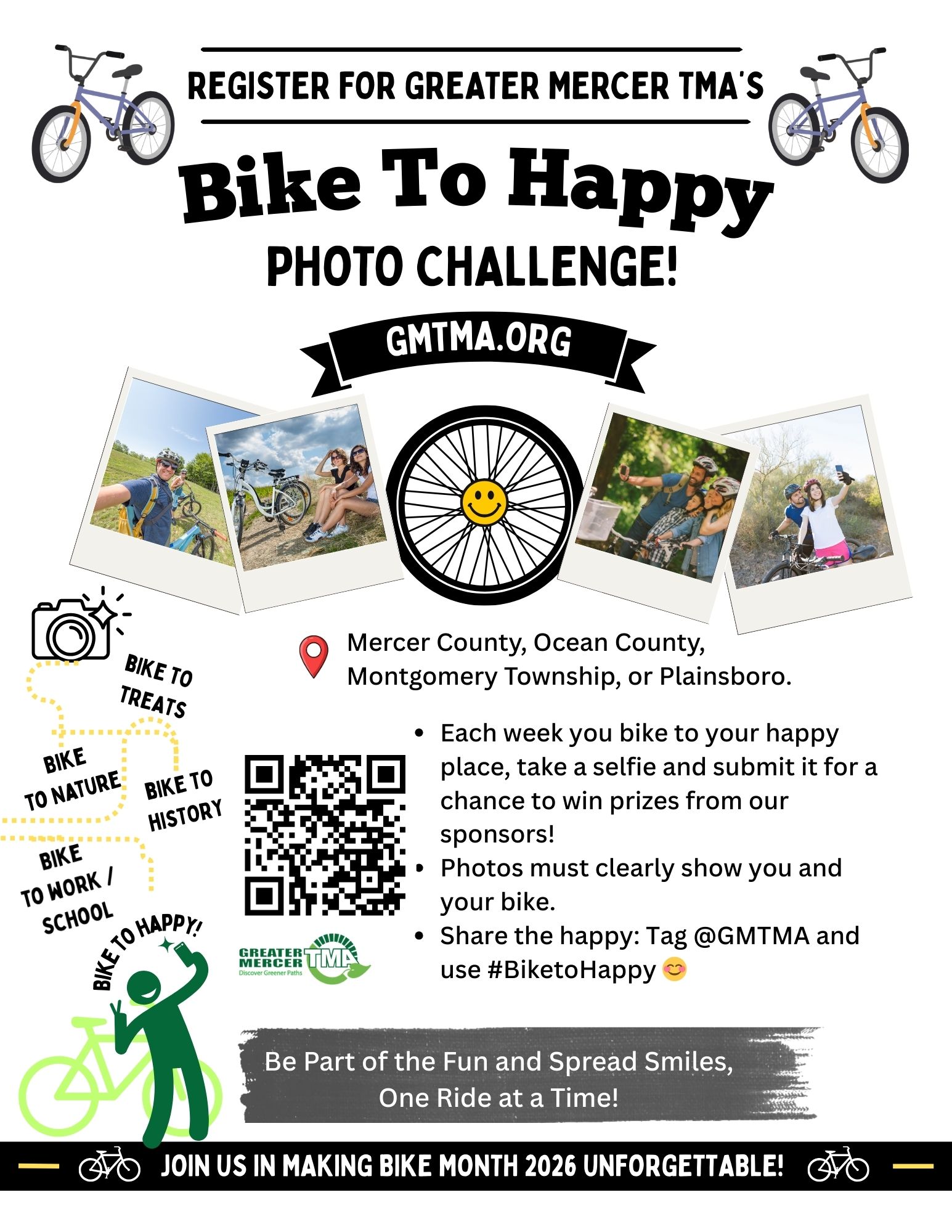 Bike to Happy Photo Challenge Flyer