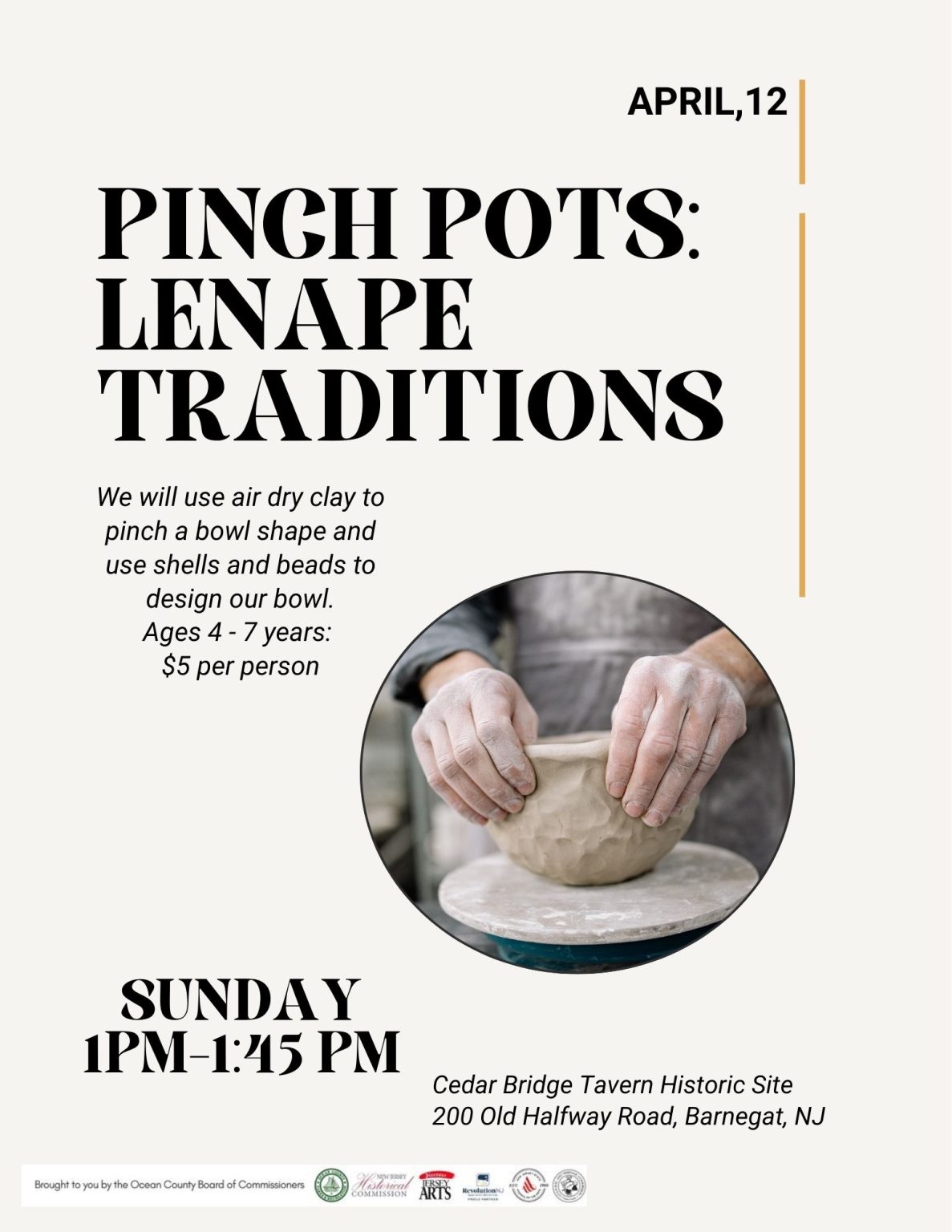 Pinch Event Pinch Pots: Lenape TraditionsOcean County Tourism