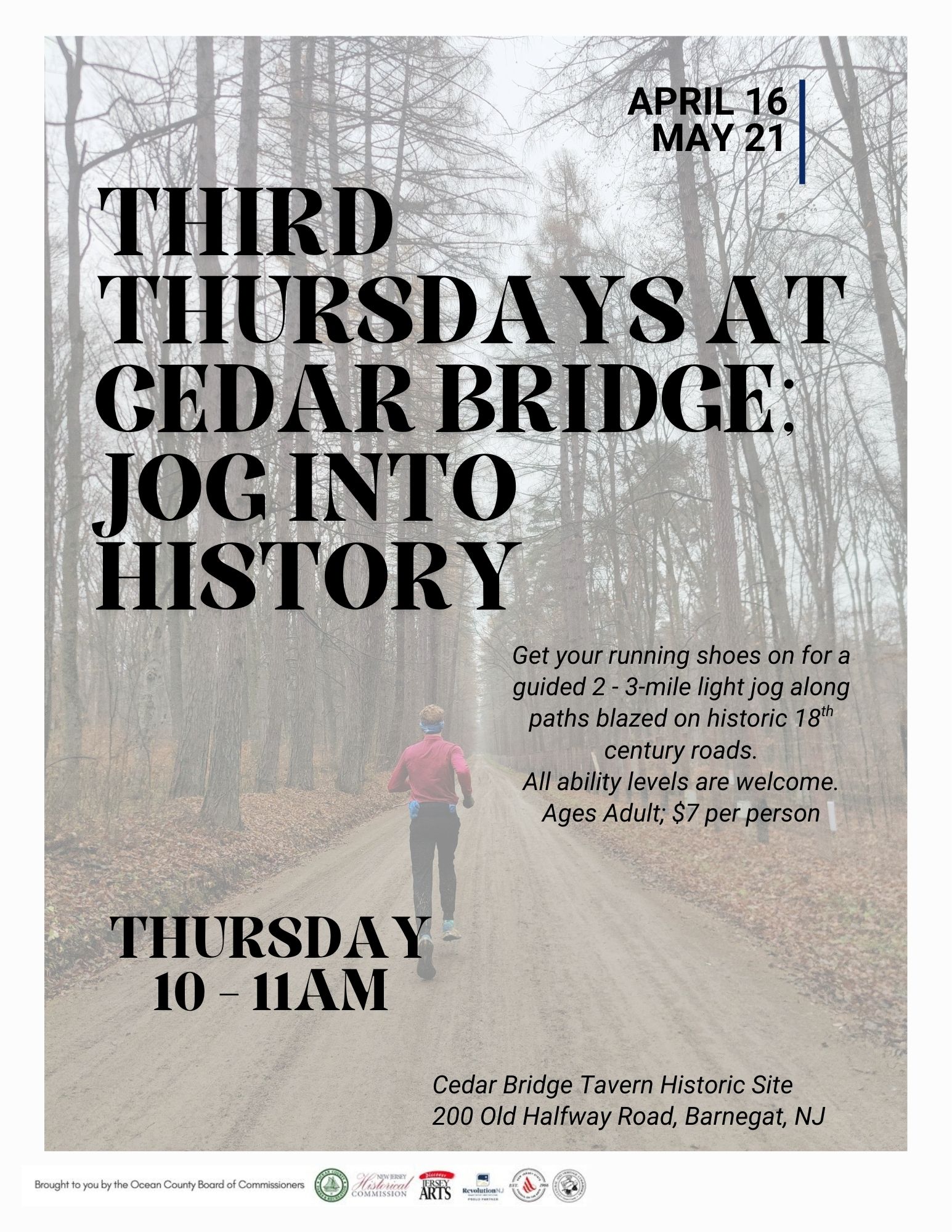 person jogging in woods