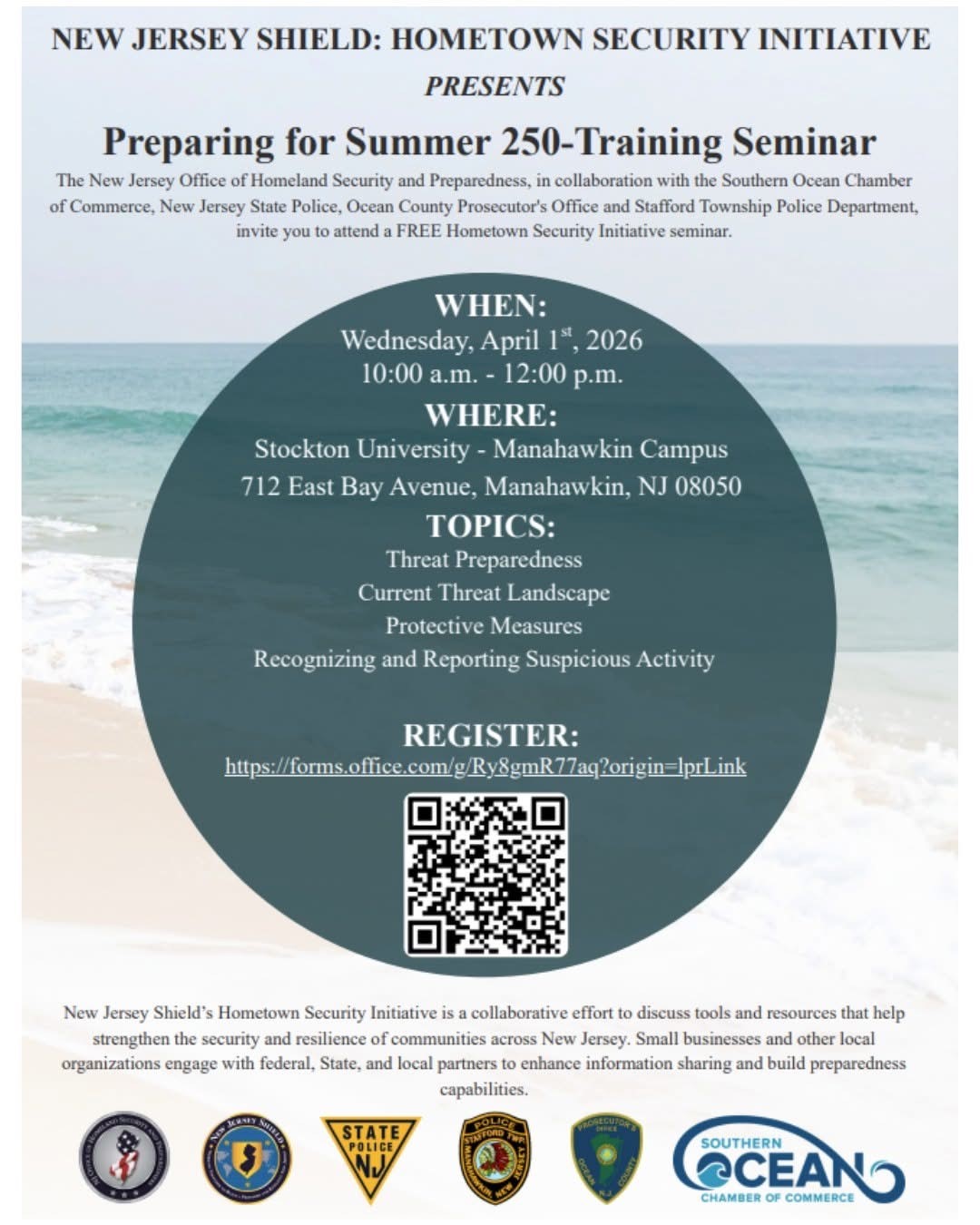 Preparing for Summer 250 Training Seminar Flyer