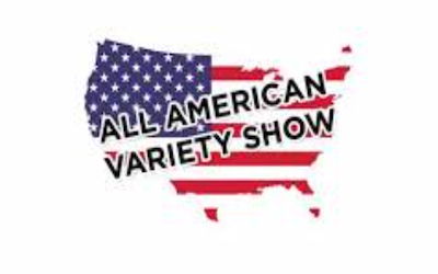 All American Variety Show Flyer with American Flag