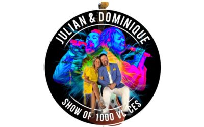 Julian & Dominique Show of 1000 Voices with people sitting together