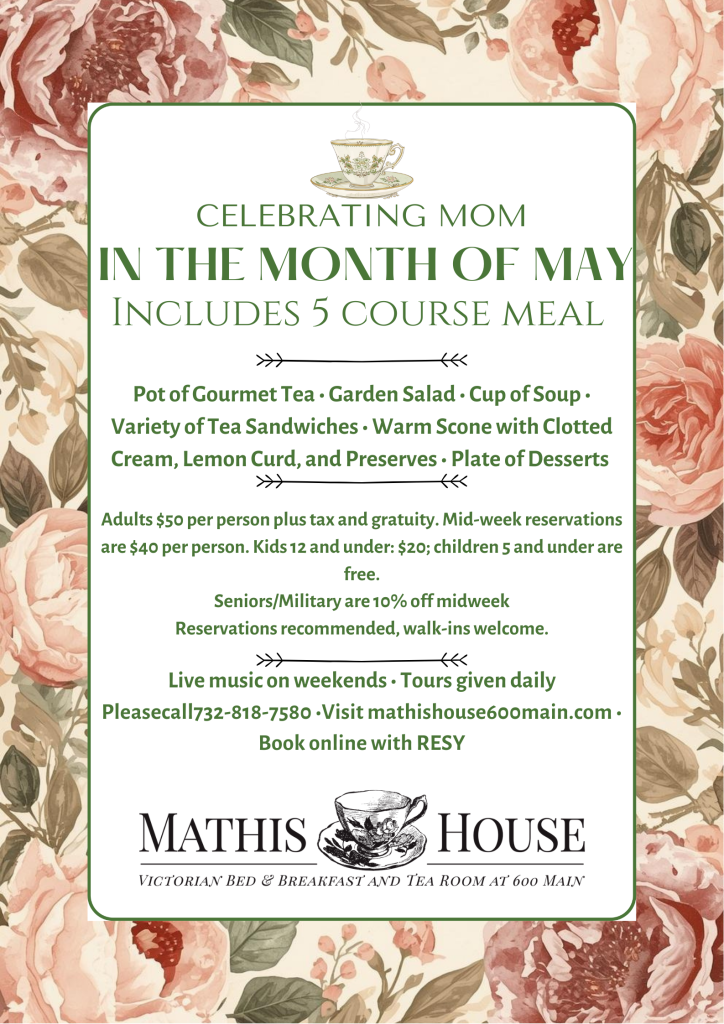 Mother's Dy Tea Flyer with Flowers around border