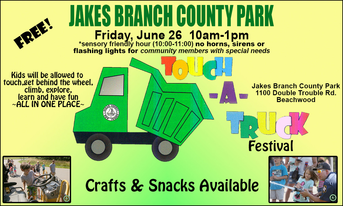 dump truck on touch a truck flyer