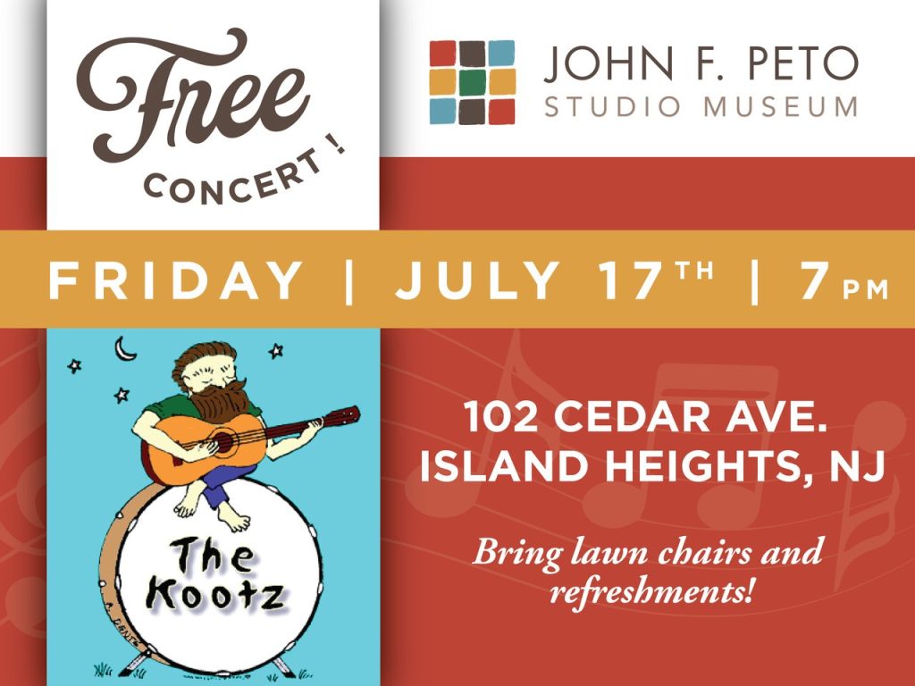 The Kootz free concert flyer for John F. Peto Studio Museum