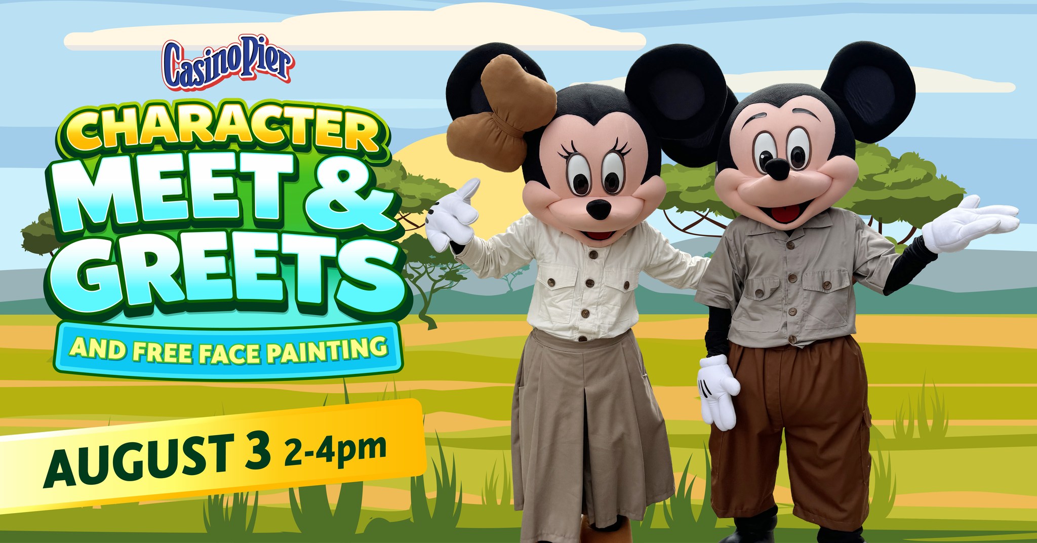 Safari Mr. & Mrs. Mouse on character meet & greet flyer
