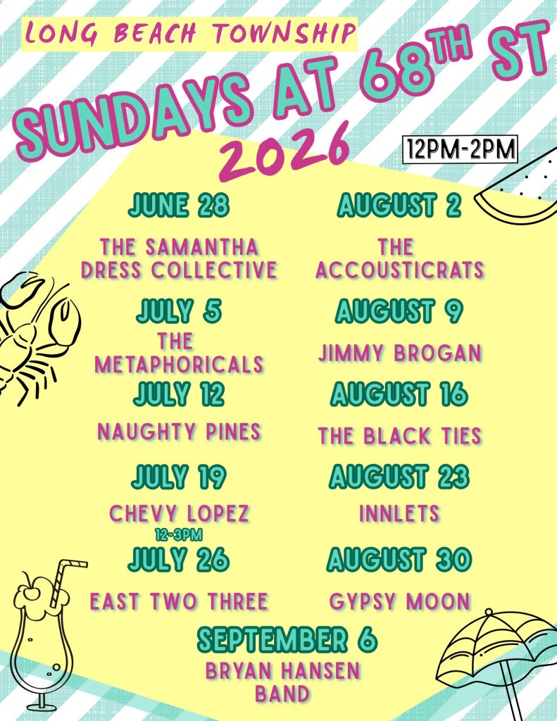 Sundays at 68th Street Concert Lineup Flyer 