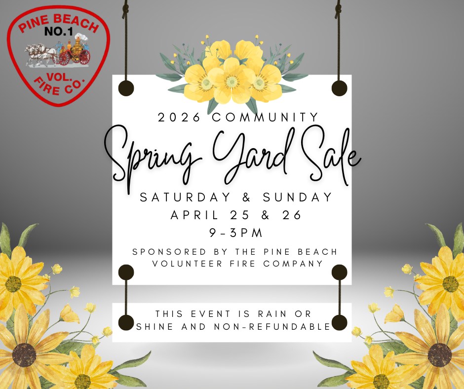 Spring Yard Sale flyer with yellow flowers around the border