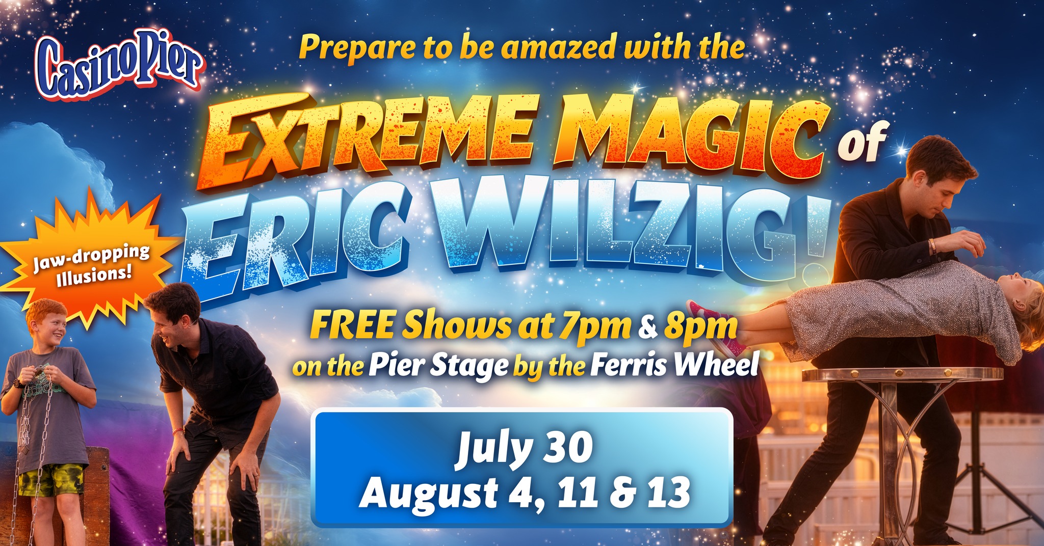 magician performing magic tricks on a stage