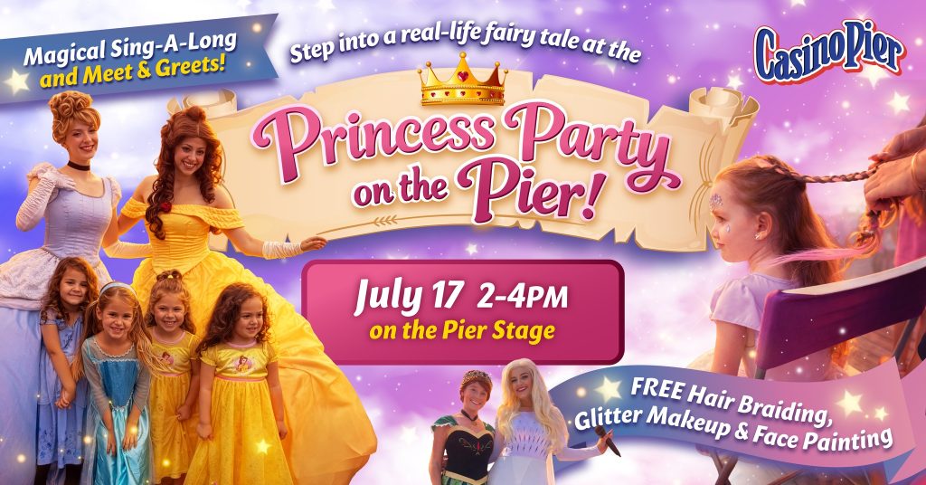 People and children dressed up as princesses for princess party 