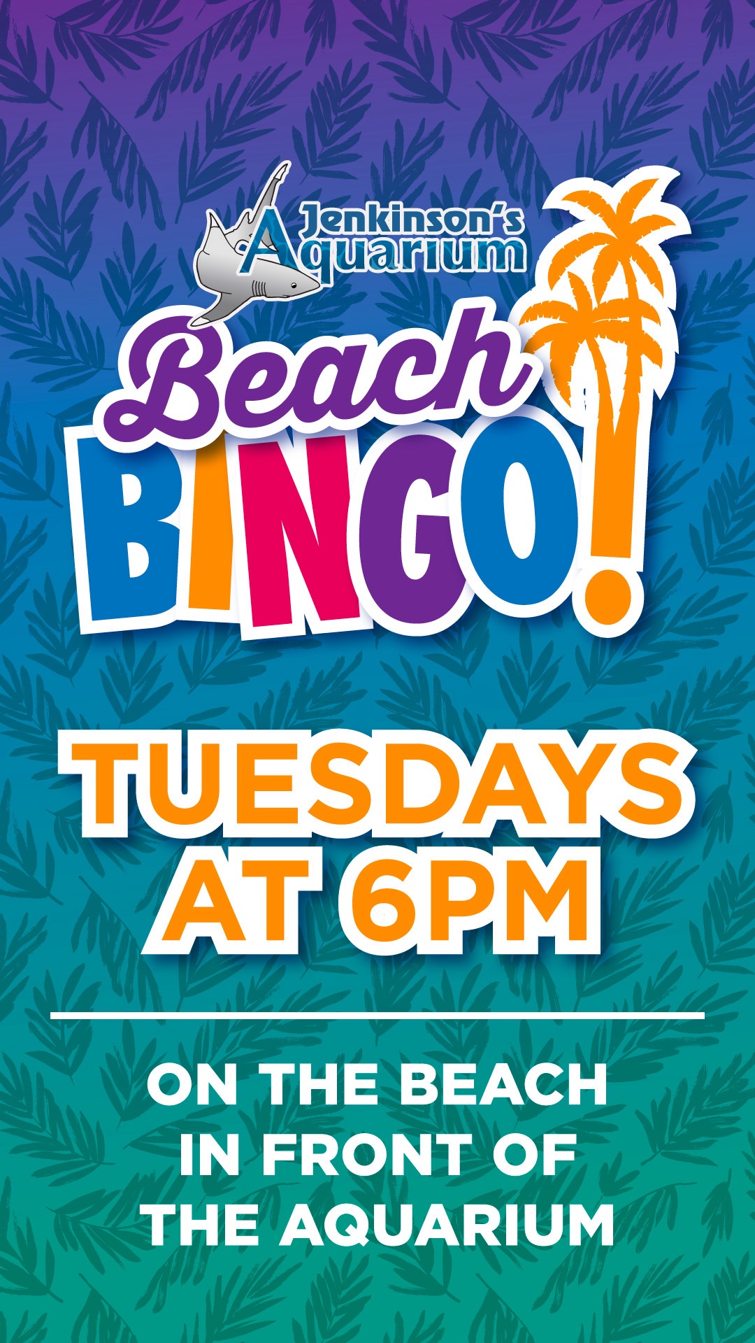 Jenkinson's Aquarium beach bingo Tuesdays