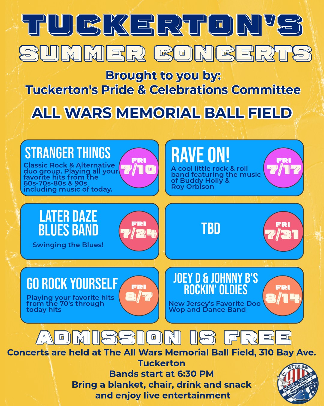 Tuckerton Summer Concert Series Flyer