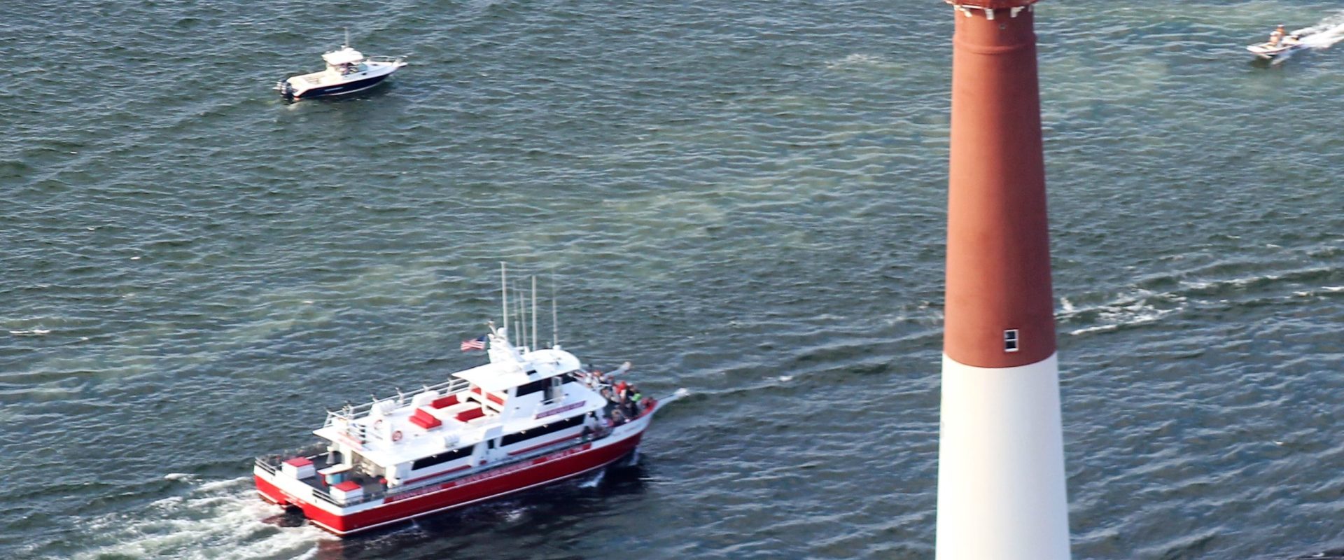 miss Barnegat light in the inlet and a lighthouse