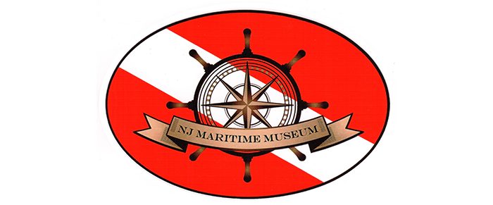 New jersey Maritime Museum logo with a ships wheel