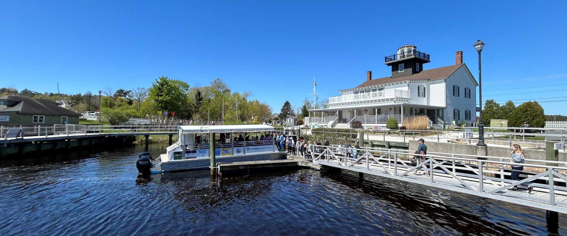 Ferry at a dock