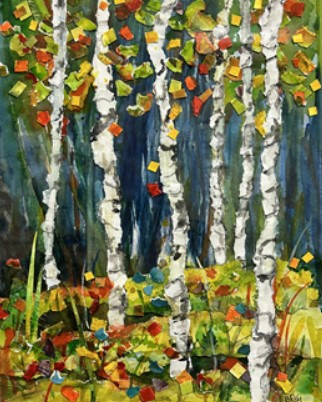 collage of an autumn landscape