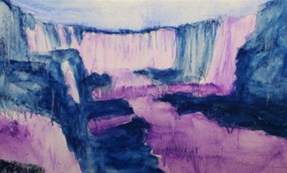 Purple pastel underpainting