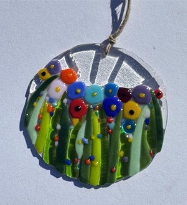 fused glass suncatcher