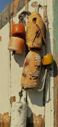 Painting of buoys and rope