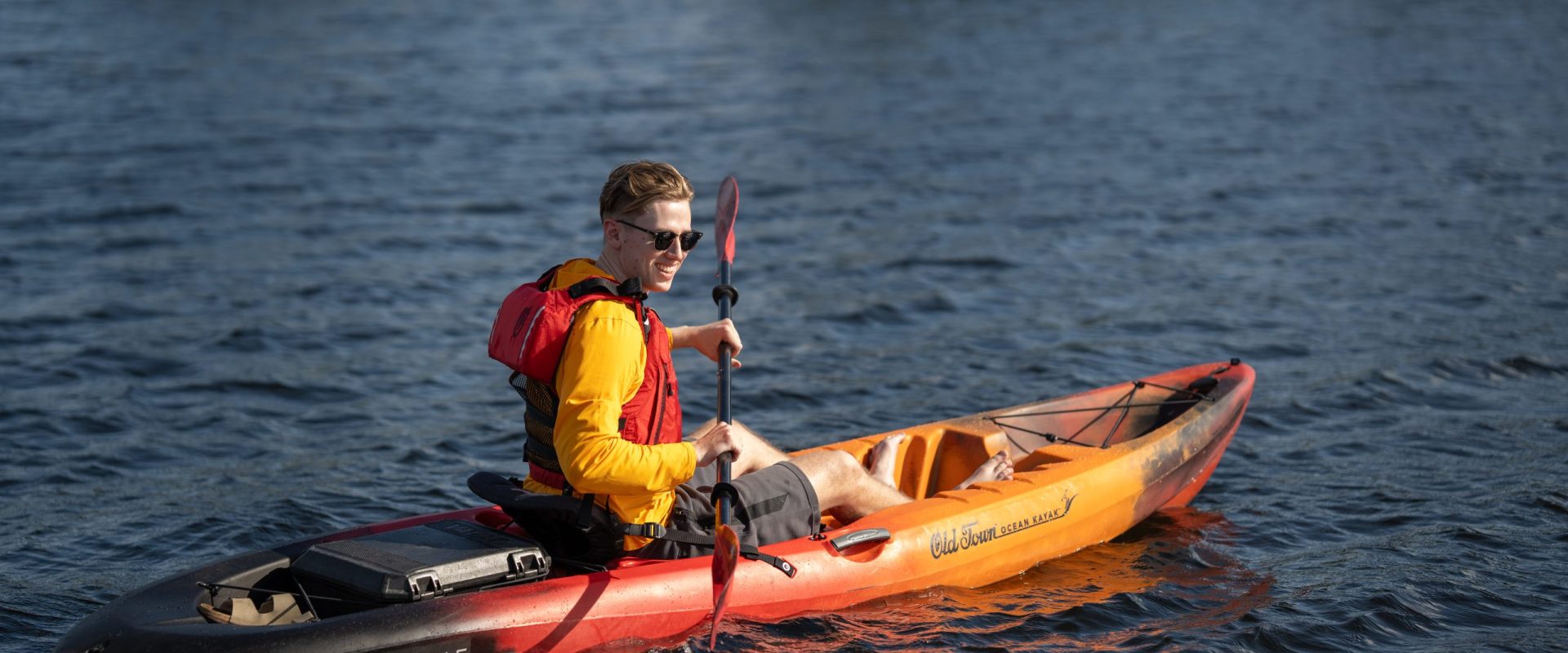 man in kayak