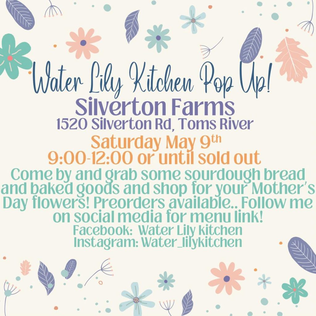 pop up market flyer with graphic of flowers and leaves 